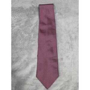 Richel Silk Men's‎ Tie Red Burgundy Blue  Classic Geometric Vintage Simple